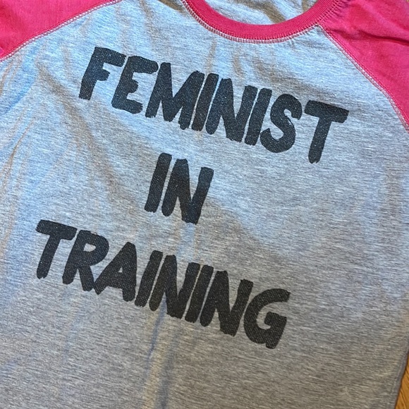 GUC “Feminist in Training” baseball tshirt. Youth size medium - Picture 2 of 2